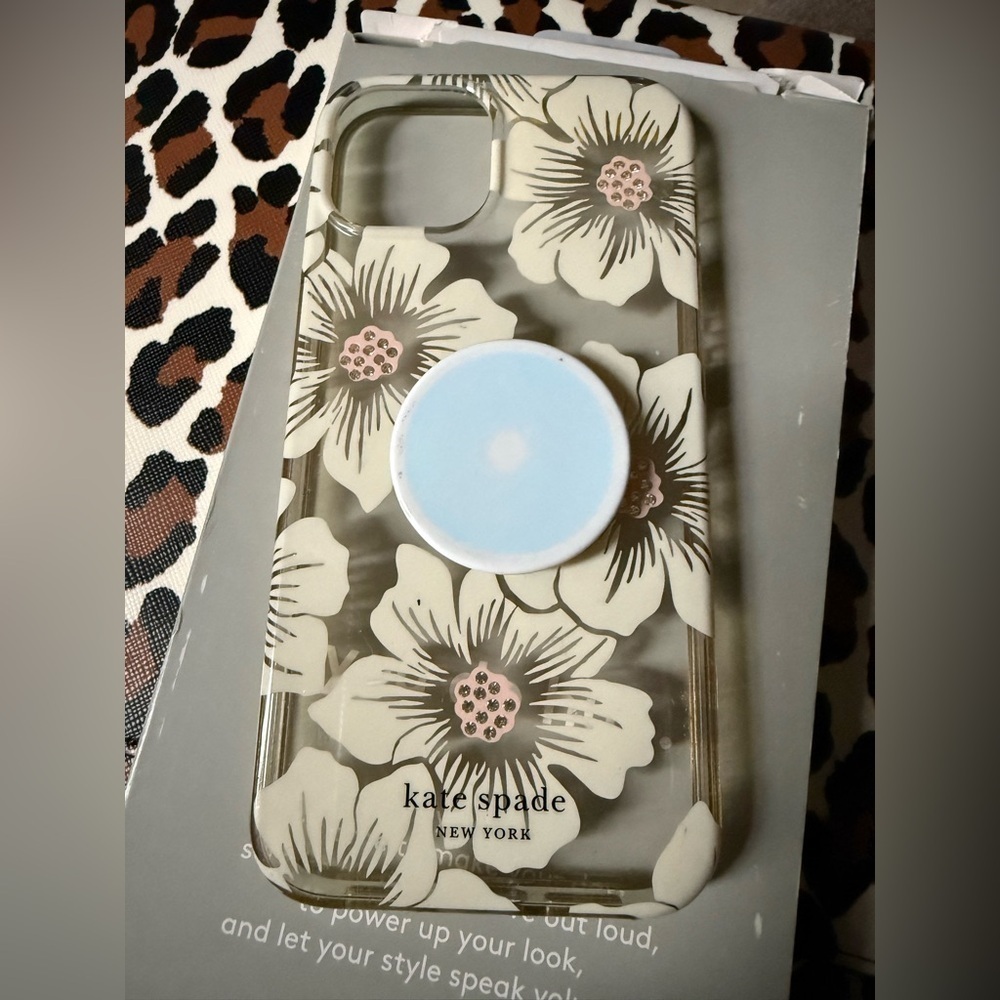 kate spade White Floral iPhone Case with Grip - Picture 2 of 3